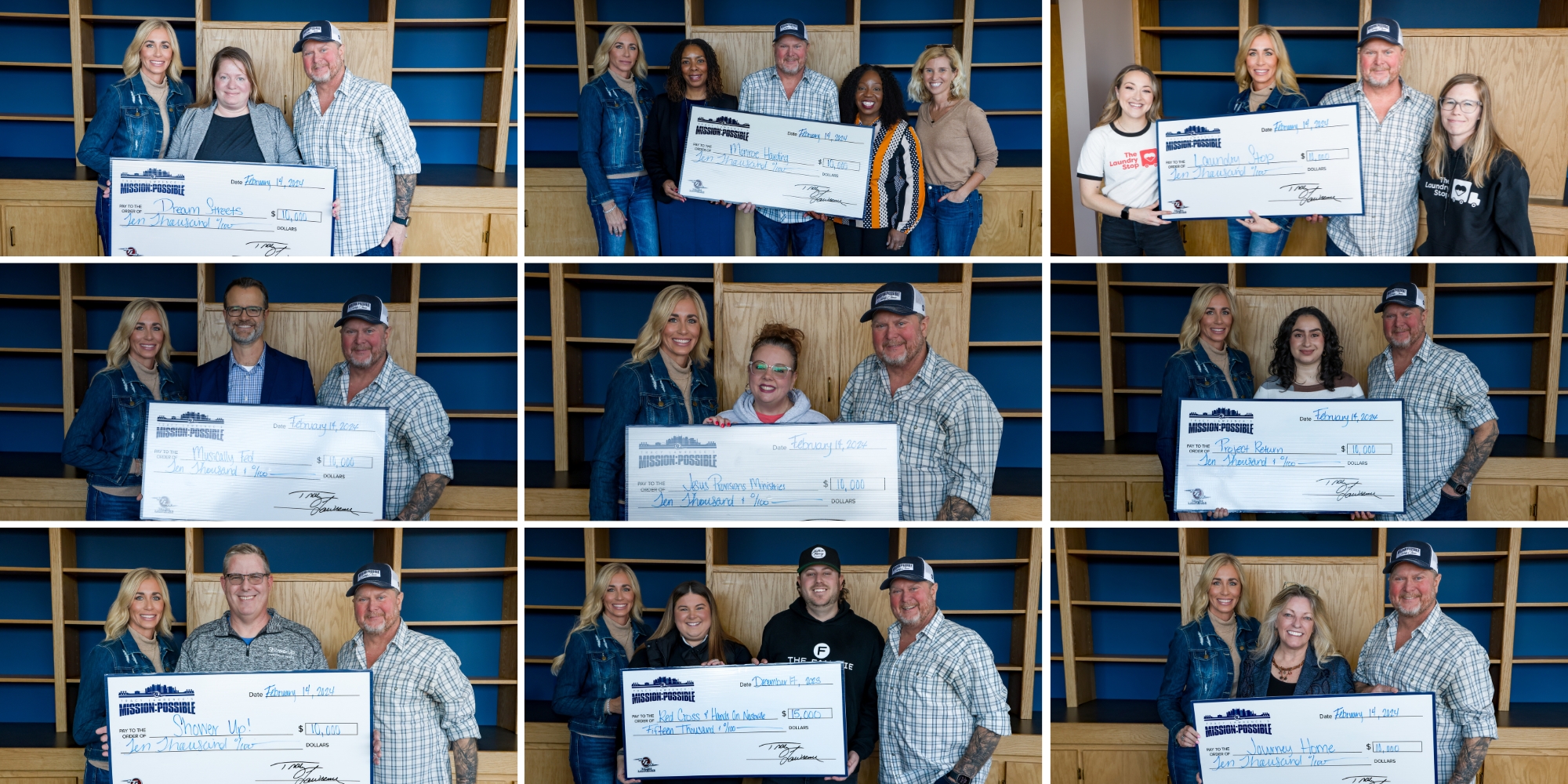 TRACY LAWRENCE DONATES $345K TO LOCAL ORGANIZATIONS COMMITTED TO HELPING THE HOMELESS AND HUNGRY, TOTALING OVER $2.8M SINCE MISSION:POSSIBLE’S INCEPTION